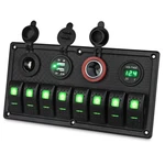 Green 8 Gang Toggle Rocker Switch Panel Rv Truck Marine Boat Circuit Breaker 12V. Fixed Price $51.96.