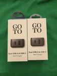 Goto Dual 12W Usb-a + 20W Usb-c Wall Charger Black. Fixed Price $10.00.
