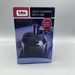 New Totes Auto Charger With 2 Usb Charges 4 Devices Fits Cup Holder. Fixed Price $12.99.