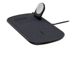 Mophie 3 1 Wireless Charging Pad Fast Charge 7.5W Black Fabric Ultra Suede. Fixed Price $90.58.