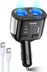 5 In 1 Usb Car Charger Adapter With 30W Type-c Cable, Buvaye Fast Blue. Fixed Price $29.28.