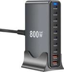 800W GAN3 10-PORT Usb-c Charging Station Fast Charger For Laptops, Tablets, Sm. Fixed Price $63.78.