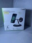 Belkin Boostcharge Pro 3-IN-1 Wireless Charging Stand With Magsafe. Fixed Price $55.00.