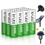 Kruta Rechargeable Aa BATTERIES,12-PACK1.2V Ni-mh 1600MAH High Capacity Doubl.... Fixed Price $15.66.