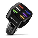 Amiss Car Adapter, 6 Usb Multi Port, Fast Charger, Bright Black. Fixed Price $10.52.