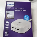 Philips Desktop Charging Station 2 Usb-a 1 Usb-c Outlet 5FT Cord White. Fixed Price $20.00.