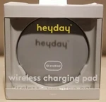 Heyday Qi Enabled Wireless Charging Pad Grey #96 (box 22). Fixed Price $9.99.