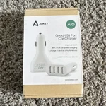 Aukey Quad-usb Port Car Charger 48W 9.6A CC-01 Black Cigarette Lighter. Fixed Price $13.99.