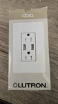 Lutron Claro Amp Usb Duplex Outlet CAR-15-UBTR-WH White. Fixed Price $65.00.