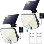 Moko Solar Lights Outdoor, 222 Led Motion, W/remote, IP65, Waterproof, Pack. Fixed Price $10.14.
