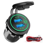 Car Usb Outlet 12V Charger Socket, Qidoe Waterproof 36W Dual QC3.0 Power. Fixed Price $20.92.