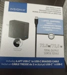 Insignia V20 Series 2-PORT Wall Charger (72.5W) Includes 6FT(2M) Usb-c Cable. Fixed Price $21.90.