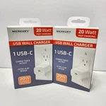 2EA Merkury Innovations 20-WATT Fast Charging Usb-c Pd Wall Charger. Fixed Price $8.95.