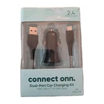 Connect Dual-port Car Charging Kit With Micro-usb Cable 2.4 Amps/port. Fixed Price $8.50.