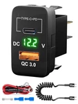 12V/24V Usb Car Charger For Toyota: Dual Port QC3.0 & PD3.0 Power Sock. Fixed Price $28.15.