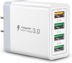 Usb Wall Charger, Aioneus 40W 4-PORT Fast Block, Multiport 4A White. Fixed Price $25.59.