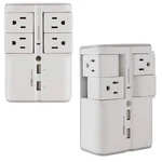 Echogear Usb Wall Charger Surge Protector With 4 Pivoting Outlets 2PACK. Fixed Price $39.99.