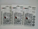 New 3 Piece Lot Emtec Peanuts Snoopy W/ Headphones 2500 Mah Power Bank Cable. Fixed Price $25.00.
