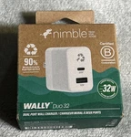 Nimble Wally Duo (32W) Dual-port (usb-c And Usb-a) Charger Polar White. Fixed Price $14.70.