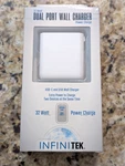 Infinitek 32 Watt Dual Port Wall Charger Power Block Usb-c And White. Fixed Price $10.95.